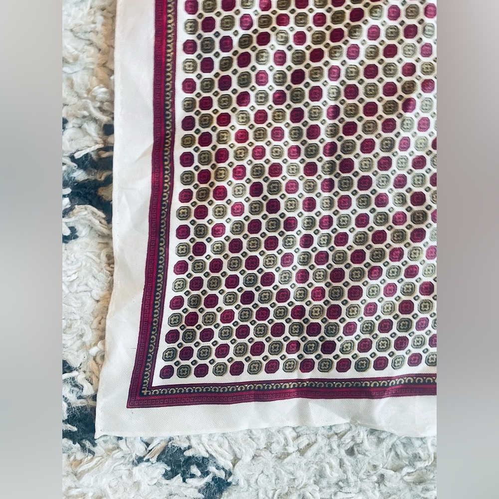 Vintage Geometric Silk Scarf